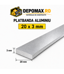 Platbanda aluminiu 20 x 3 mm, 6 metri (EN-AW 6060) Platbanda aluminiu 20 x 3 mm, 6 metri (EN-AW 6060)